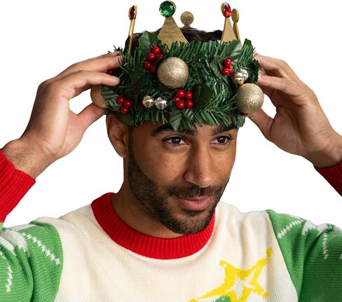 Costume Agent Green Monster Christmas Crown with Ornaments Halloween Costume Cosplay in Saudi Arabia