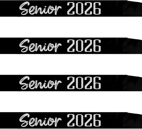 4Pcs Maroon Senior Sash 2026 Satin with Silver Glitter Letters Cheerleader Graduation Celebrations Sashes Senior Class Competition Sashes,Maroon Silver in Saudi Arabia