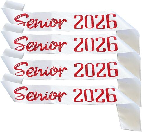 4 قطع وشاح كستنائي كبير 2026 ساتان مع حروف فضية لامعة، أوشحة احتفالات التخرج للمشجعين، أوشحة منافسة من الدرجة الأولى، فضي كستنائي in Kuwait