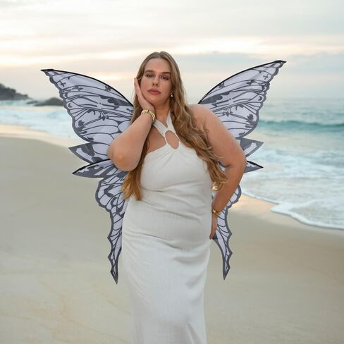 YKW Extra Large Fairy Wings Adult Women 47" Butterfly Costume Tinkerbell Halloween Girls Cosplay Angel Wings in Saudi Arabia