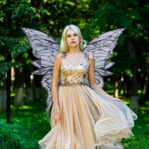 YKW Extra Large Fairy Wings Adult Women 47" Butterfly Costume Tinkerbell Halloween Girls Cosplay Angel Wings in Saudi Arabia