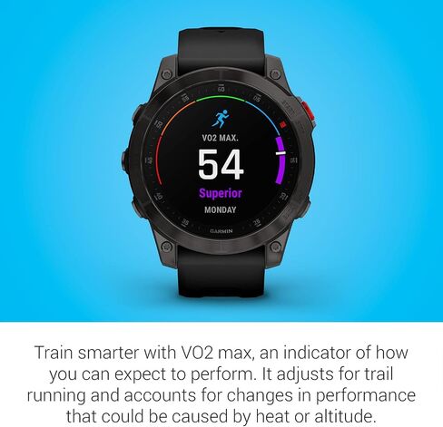 Garmin epix Gen 2، ساعة ذكية نشطة متميزة، ميزات الصحة والعافية، شاشة AMOLED تعمل باللمس، ساعة مغامرة بميزات متقدمة، تيتانيوم أبيض (متجدد) in Kuwait