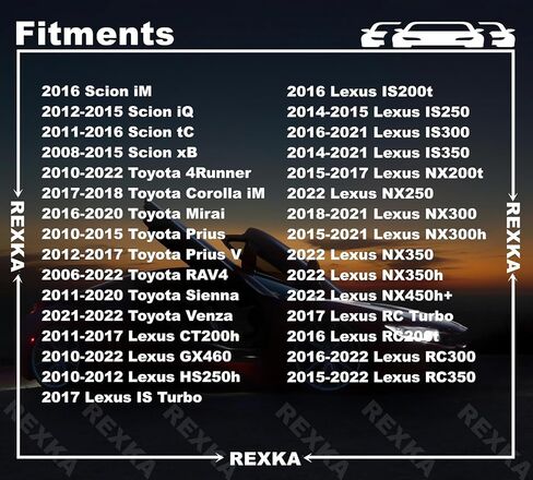 Rexka 10pcs Bumper & Engine Under Cover Push-Type Retainer Clips for Toyota Lexus 90467-09227 4Runner Prius Rav4 Sienna CT200h GX460 HS250h is NX RC in Saudi Arabia
