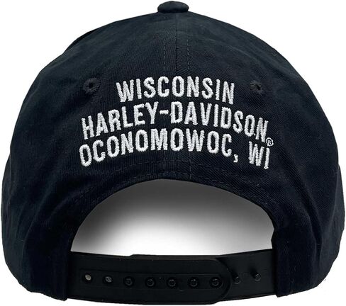 Harley-Davidson Mens Harley Police Patch Adjustable Snapback Baseball Cap, Black in Saudi Arabia