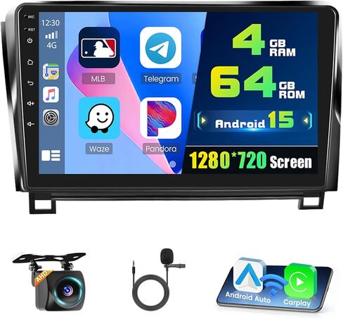 [2G+64G] for Toyota Tundra 2007-2013/Toyota Sequoia 2008-2019 Android Stereo Wireless Carplay, 10.1 Inch Touchscreen GPS Navigation Radio with Android Auto Bluetooth FM RDS Backup Camera in Saudi Arabia