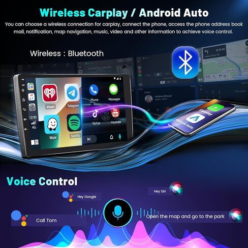[2G+64G] for Toyota Tundra 2007-2013/Toyota Sequoia 2008-2019 Android Stereo Wireless Carplay, 10.1 Inch Touchscreen GPS Navigation Radio with Android Auto Bluetooth FM RDS Backup Camera in Saudi Arabia