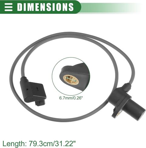 مستشعر موضع العمود المرفقي Motoforti، لسيارة BMW 325i 1992-1995، رقم 12141726066، بلاستيك، أسود in Saudi Arabia