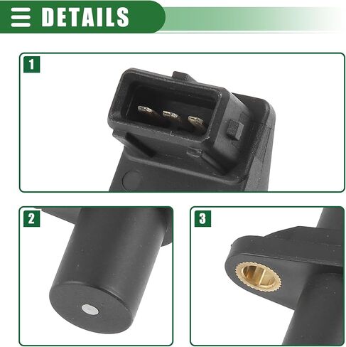 مستشعر موضع العمود المرفقي Motoforti، لسيارة BMW 325i 1992-1995، رقم 12141726066، بلاستيك، أسود in Saudi Arabia