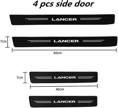 4PCS Carbon Fiber Door Sill Protector for Mitsubishi Lancer Anti-Scratch Threshold Guard Stickers Interior Easy Install Entry Guards Accessories in Saudi Arabia