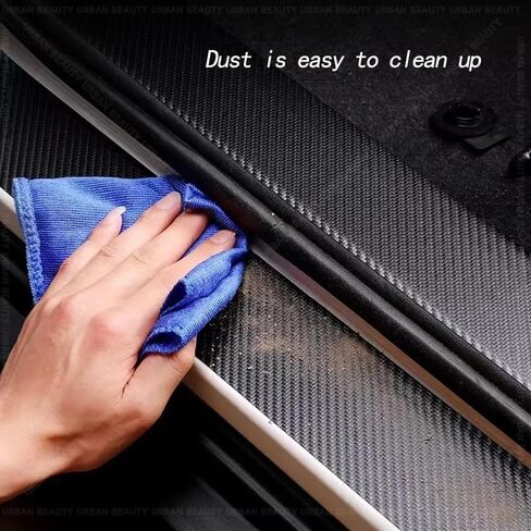 4PCS Carbon Fiber Door Sill Protector for Mitsubishi Lancer Anti-Scratch Threshold Guard Stickers Interior Easy Install Entry Guards Accessories in Saudi Arabia
