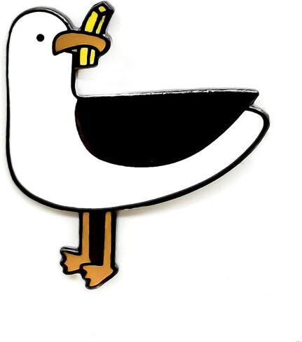 Seagull Enamel Pin - Animal World Series - Enamel Lapel Pin - Plated Badge for Clothing, Bags, and Lanyards in Saudi Arabia
