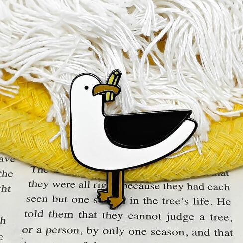 Seagull Enamel Pin - Animal World Series - Enamel Lapel Pin - Plated Badge for Clothing, Bags, and Lanyards in Saudi Arabia