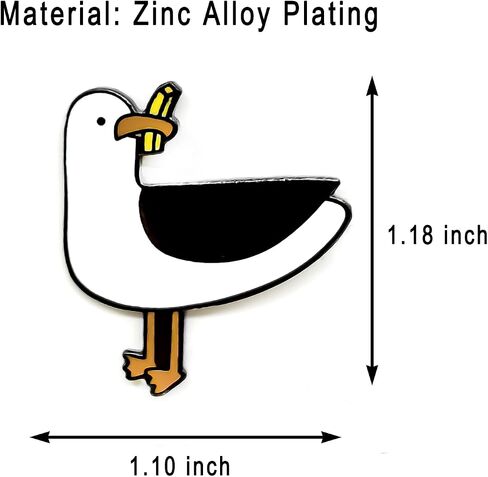Seagull Enamel Pin - Animal World Series - Enamel Lapel Pin - Plated Badge for Clothing, Bags, and Lanyards in Saudi Arabia