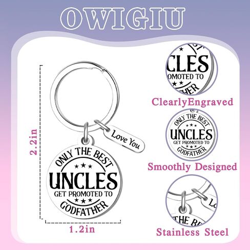 Godfather Proposal Gifts Godfather Gift Keychain Godparents Proposal Gift From Godchild Promoted To Uncle Godfather's Proposal Gifts Uncle Baby Announcement Baptismal Birthday Christmas for Men in Saudi Arabia
