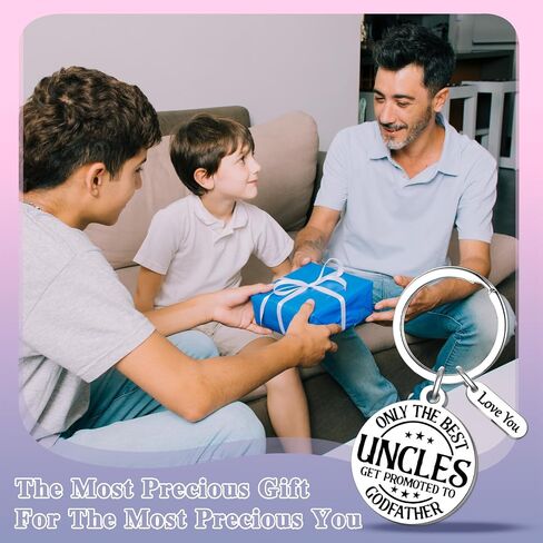 Godfather Proposal Gifts Godfather Gift Keychain Godparents Proposal Gift From Godchild Promoted To Uncle Godfather's Proposal Gifts Uncle Baby Announcement Baptismal Birthday Christmas for Men in Saudi Arabia