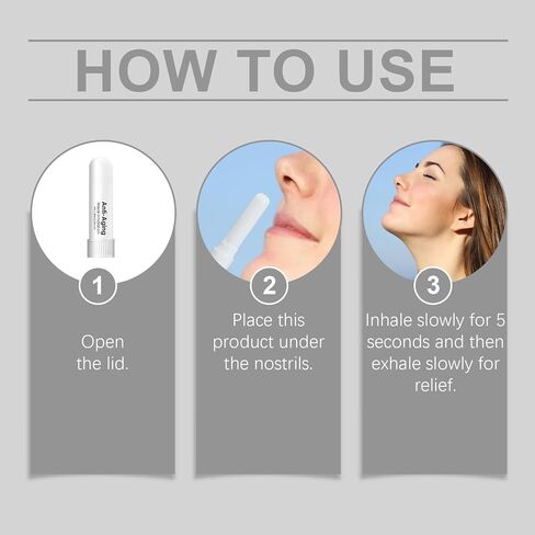 3 Pcs Inhaler Set, Memory Booster, Portable Anti-Aging Nasal Stick Ideal for Women Men Relieving Nasal Congestion Enjoy Inhalation Fresh Air in Saudi Arabia