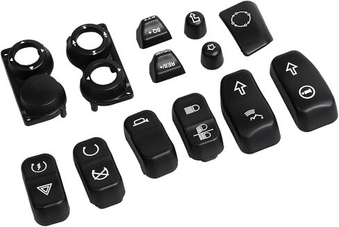 Black Motorcycle Hand Control Switch Housing Button Caps Fit for Harley Touring Road King Electra Street Glide Ultra Limited FLHT FLHX FLHR 2014-2023 in Saudi Arabia