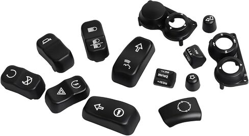 Black Motorcycle Hand Control Switch Housing Button Caps Fit for Harley Touring Road King Electra Street Glide Ultra Limited FLHT FLHX FLHR 2014-2023 in Saudi Arabia