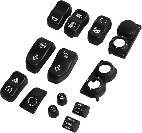 Black Motorcycle Hand Control Switch Housing Button Caps Fit for Harley Touring Road King Electra Street Glide Ultra Limited FLHT FLHX FLHR 2014-2023 in Saudi Arabia