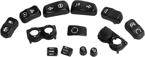 Black Motorcycle Hand Control Switch Housing Button Caps Fit for Harley Touring Road King Electra Street Glide Ultra Limited FLHT FLHX FLHR 2014-2023 in Saudi Arabia