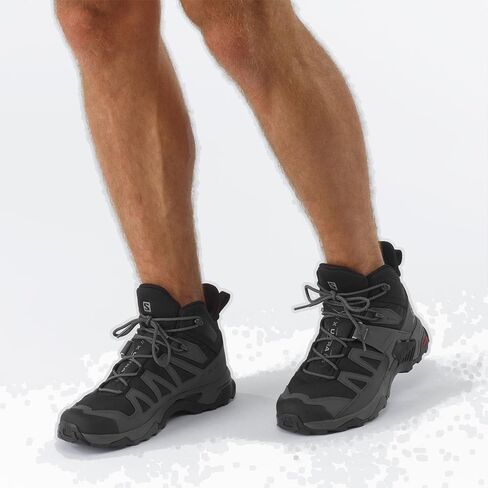 حذاء Salomon X Ultra 4 Mid GTX للمشي لمسافات طويلة للرجال Sz 9 باللون الأخضر الداكن/الخث/عشب البحر in Saudi Arabia
