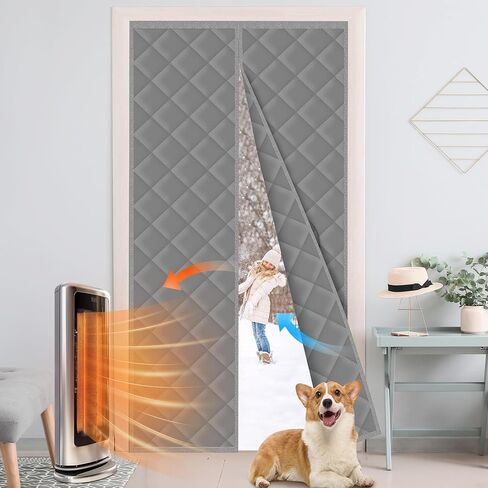 غطاء ستارة مغناطيسي حراري معزول يناسب باب مقاس 36 × 82 بوصة، ستائر بحد ذاتها مقاس 38 × 84 بوصة ستارة حرارية لفصل الشتاء، ستارة أبواب حرارية للأبواب مصنوعة من أكسفورد والقطن in Saudi Arabia