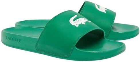 Lacoste Men's Serve Slide 0.0, Orange & White Croc, 10 in Saudi Arabia