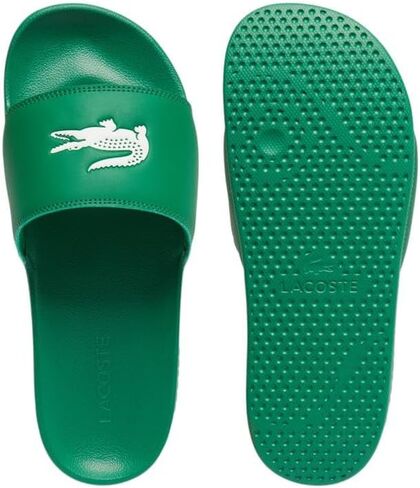 Lacoste Men's Serve Slide 0.0, Orange & White Croc, 10 in Saudi Arabia