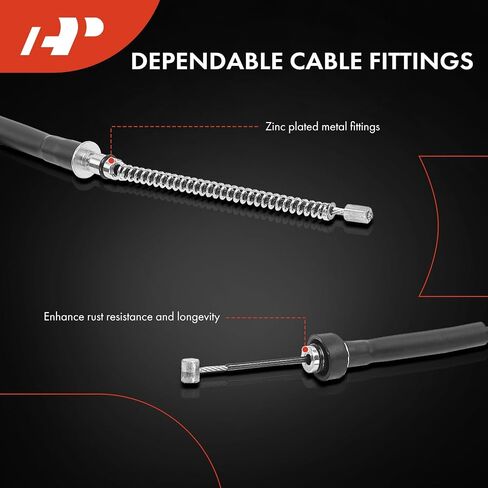 A-Premium Rear Driver Side Parking Brake Cable Assembly Compatible with Hyundai Models: Elantra 2001 2002 2003 2004 2005 in Kuwait
