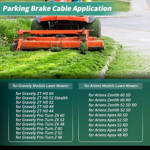 No.06900640 06900706 كابل فرامل الانتظار لـ Gravely ZT HD 44 48 52 60 Pro-Turn Z/ZX 48 52 60 لـ Ariens لـ Zenith 52 60 Apex 48 52 60 جزازة العشب in Saudi Arabia