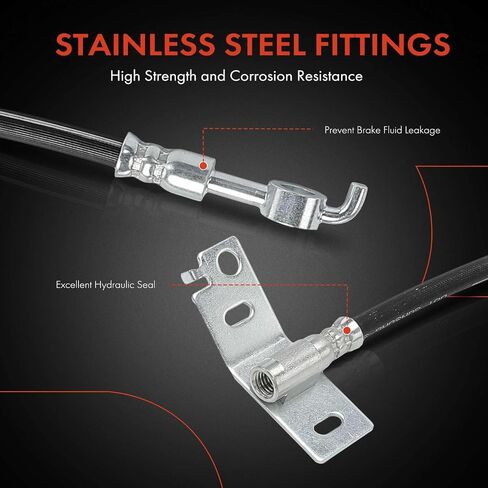A-Premium Rear Passenger Side Brake Hydraulic Hose Compatible with Select Ford Models - F-150 F150 2017 2018 2019 - Replace# 2207548C in Saudi Arabia