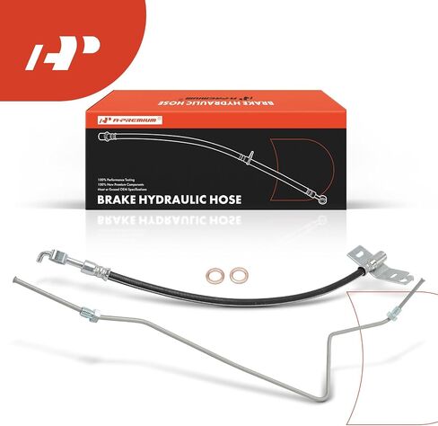 A-Premium Rear Passenger Side Brake Hydraulic Hose Compatible with Select Ford Models - F-150 F150 2017 2018 2019 - Replace# 2207548C in Saudi Arabia