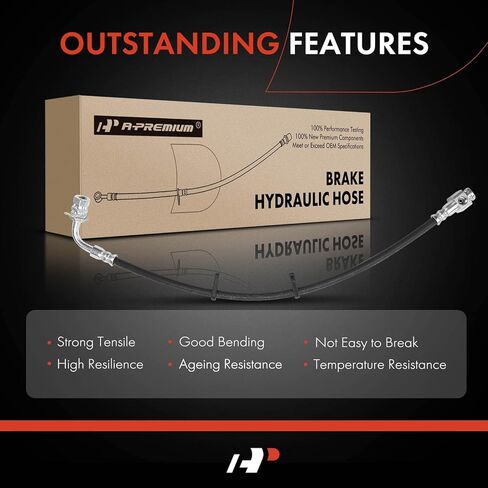 A-Premium Rear Passenger Inner Brake Hydraulic Hose Compatible with Select Ram Models - 3500 2014 2015 2016 2017 2018 - Replace# 68110774AB in Saudi Arabia