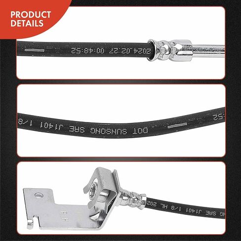 A-Premium Rear Passenger Side Brake Hydraulic Hose Compatible with Select Buick and Pontiac Models - Rendezvous 2002-2007, Aztek 2001-2005 - Replace# 10335939, 10445422 in Saudi Arabia