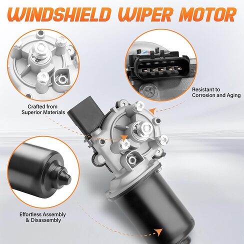 Front Windshield Wiper Motor Fit for Jeep Wrangler 2007-2017, Replace OE Number: 55077859AB; 55077859AC; 68002388AA in Saudi Arabia