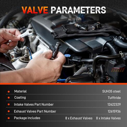 16PCS Intake Exhaust Engine Valves Kits Compatible with GM 2.0L 2.2L 2.4L ECOTEC DOHC Cobalt Cavalier HHR Pontiac G5 G6 Grand Am Saturn Ion Vue Alero Air-out Valves Replace 12622329 12615936 in Saudi Arabia