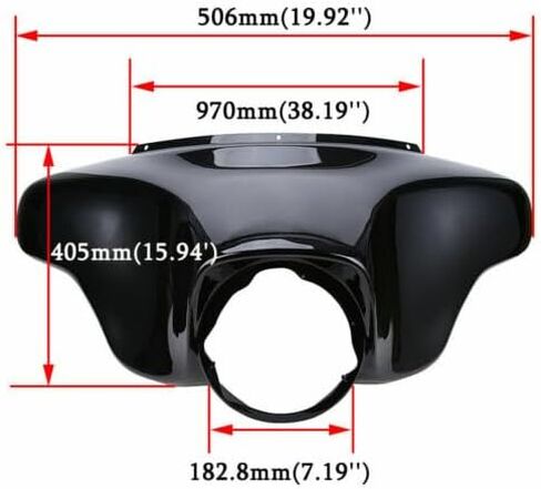Carbon Effect ABS Front Batwing Inner Fairing Compatible for Harley Touring Street Glide Electra Glide FLHT FLHTC 1996-2013 96-13 in Saudi Arabia