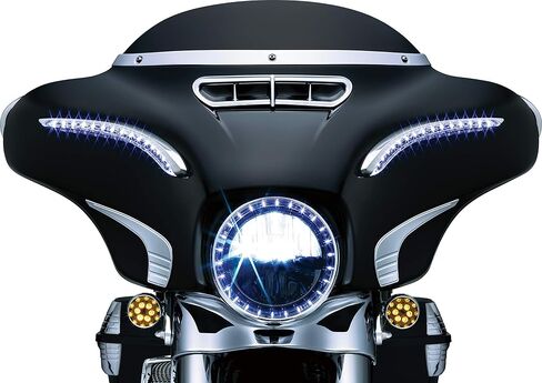 Kuryakyn 6903 Motorcycle Accent Accessory: Tri-Line Fairing Accents for 2014-19 Harley-Davidson Touring & Trike Motorcycles, Chrome, 1 Pair in Saudi Arabia