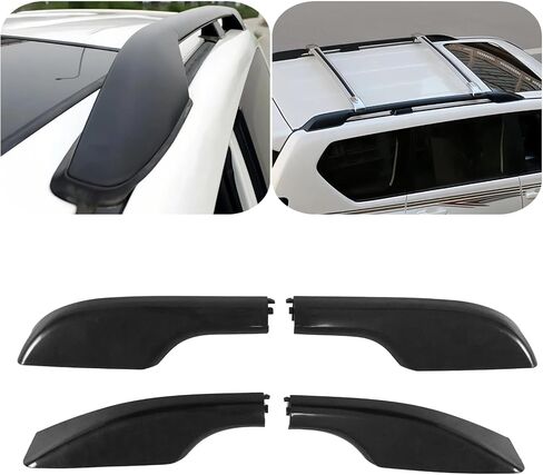 Roof Rack Cover for Toyota Land Cruiser Prado FJ150 2010-2018 Roof Rack Rail End Luggage Protector Cover Cargo Rack Shell Cap Trims Black 4 Pcs in Saudi Arabia