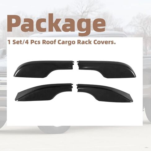 Roof Rack Cover for Toyota Land Cruiser Prado FJ150 2010-2018 Roof Rack Rail End Luggage Protector Cover Cargo Rack Shell Cap Trims Black 4 Pcs in Saudi Arabia