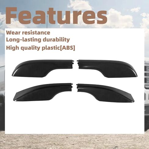 Roof Rack Cover for Toyota Land Cruiser Prado FJ150 2010-2018 Roof Rack Rail End Luggage Protector Cover Cargo Rack Shell Cap Trims Black 4 Pcs in Saudi Arabia