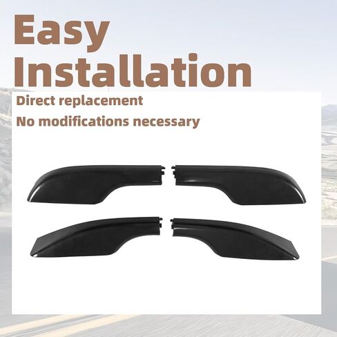 Roof Rack Cover for Toyota Land Cruiser Prado FJ150 2010-2018 Roof Rack Rail End Luggage Protector Cover Cargo Rack Shell Cap Trims Black 4 Pcs in Saudi Arabia