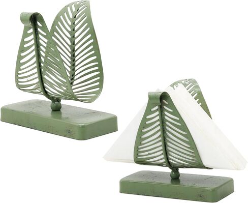 Modern Metal Napkin Holder for Dining Table, Upright Napkin Storage for Kitchen & Countertop, Multiple Color Leaves Tabletop Organizer & Letter Holder for Restaurant Coffee Shop, Dining Room Décor in Saudi Arabia