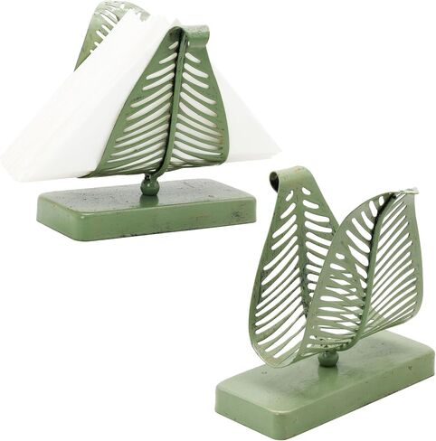 Modern Metal Napkin Holder for Dining Table, Upright Napkin Storage for Kitchen & Countertop, Multiple Color Leaves Tabletop Organizer & Letter Holder for Restaurant Coffee Shop, Dining Room Décor in Saudi Arabia