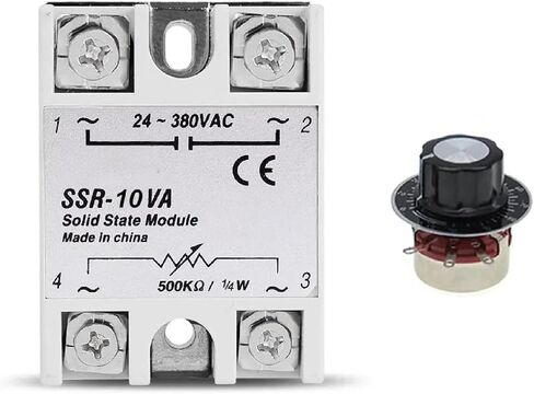 Solid State Relay Module, 24-380V AC, 500KΩ Potentiometer, SSR-25VA (40VAaddPotentiometer) in Saudi Arabia