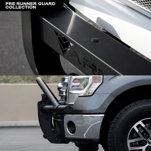 733469494676 متوافق مع 2006-2014 Ford F150 Steel Pre-Runner Bumper Grill Guard مع 32 بوصة 60x CREE LED شريط ضوء الضباب - أسود غير لامع in Saudi Arabia