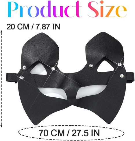 BODIY Leather Cat Mask Black Halloween Masquerade Masks Costume Eye Accessory for Women in Saudi Arabia