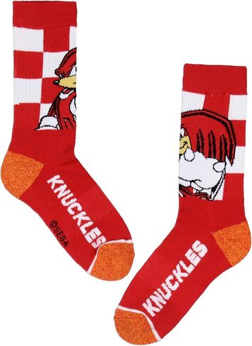 Bioworld Sonic The Hedgehog Adult Checker Board Character Design 3-Pack Crew Socks Mid-Calf For Men And Women in Saudi Arabia