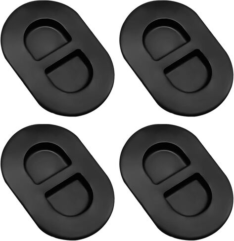 4Pcs Rubber Car Floor Pan Drain Plugs, Compatible with 2007-2018 Jeep Wrangler JK JKU JL, Black, Oval, EPDM Rubber in Saudi Arabia