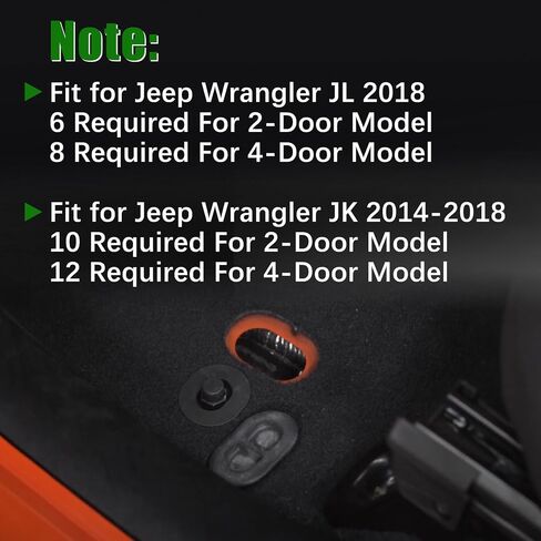 4Pcs Rubber Car Floor Pan Drain Plugs, Compatible with 2007-2018 Jeep Wrangler JK JKU JL, Black, Oval, EPDM Rubber in Saudi Arabia